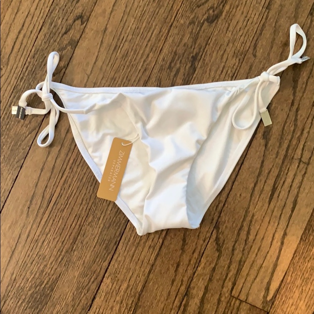 Zimmermann white bikini bottom